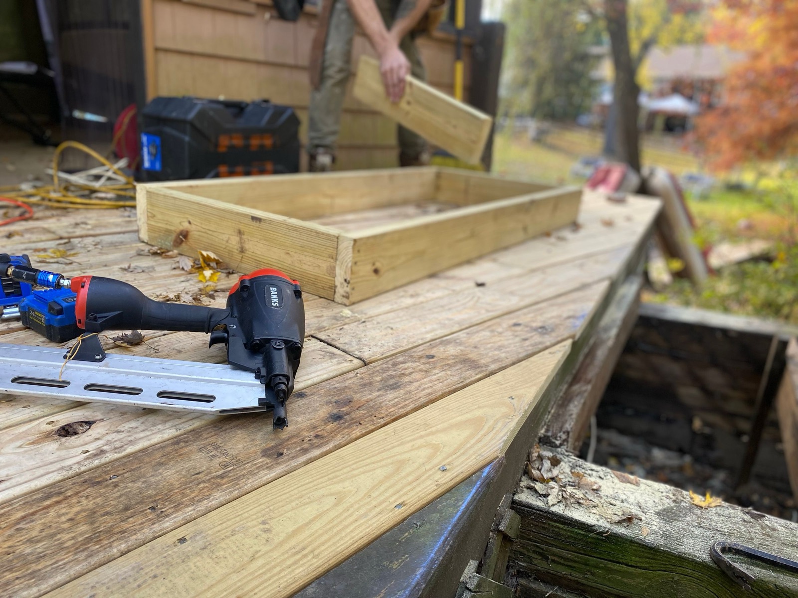 Finished deck and outdoor living space